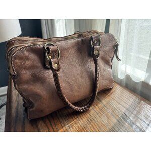 Costanza Rota Tan Made In Italy Boho Leather Convertible Satchel Shoulder Bag